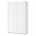 Stella Trading Moderner Schwebetürenschrank mit Großem Stauraum, Weiß - 125x195x38 cm