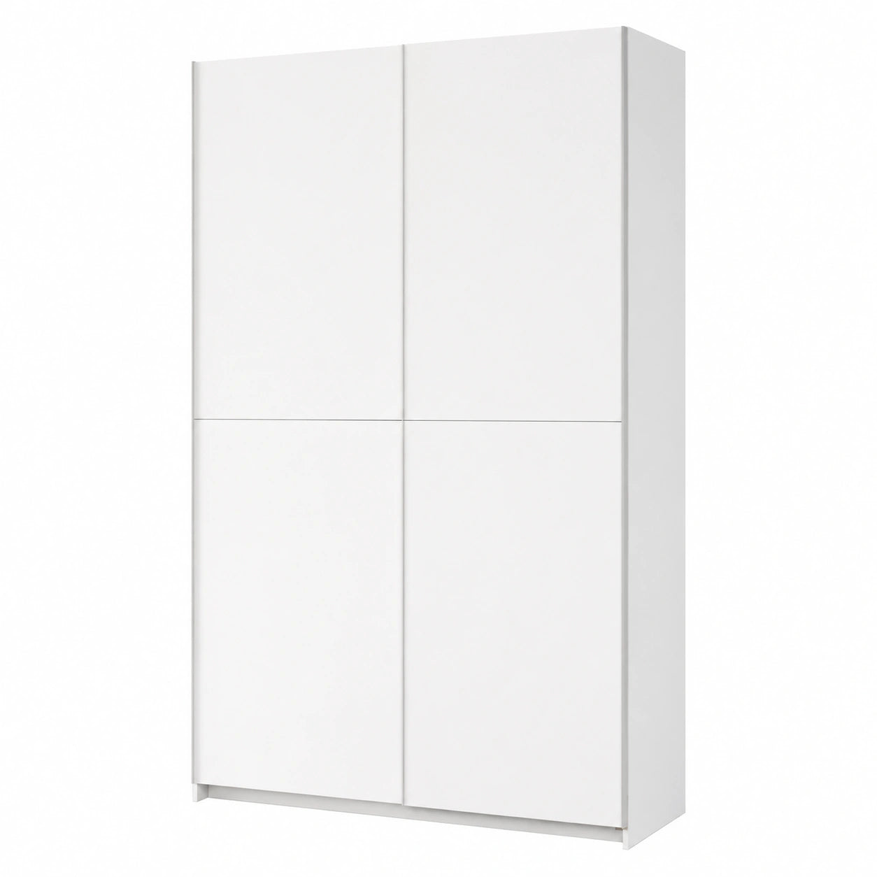 Stella Trading Moderner Schwebetürenschrank mit Großem Stauraum, Weiß - 125x195x38 cm