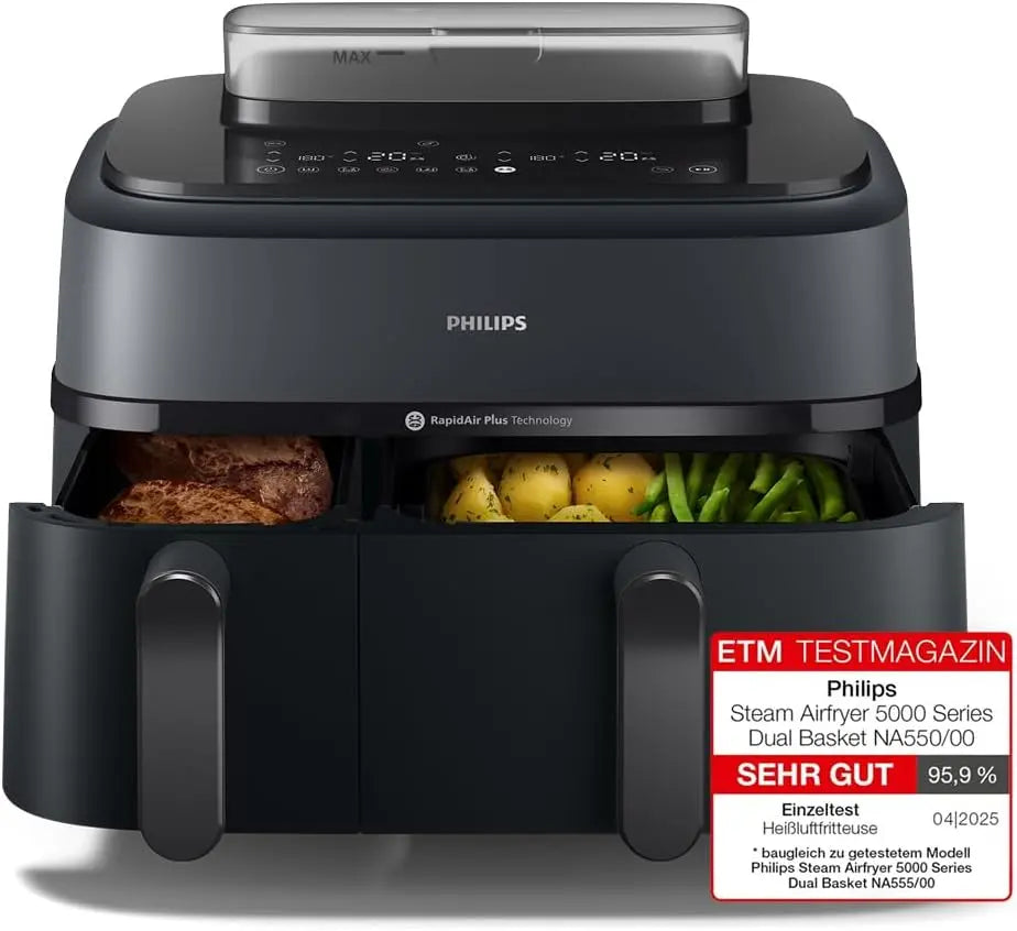 PHILIPS Heißluftfritteuse Airfryer 5000, 9 L, Schwarz