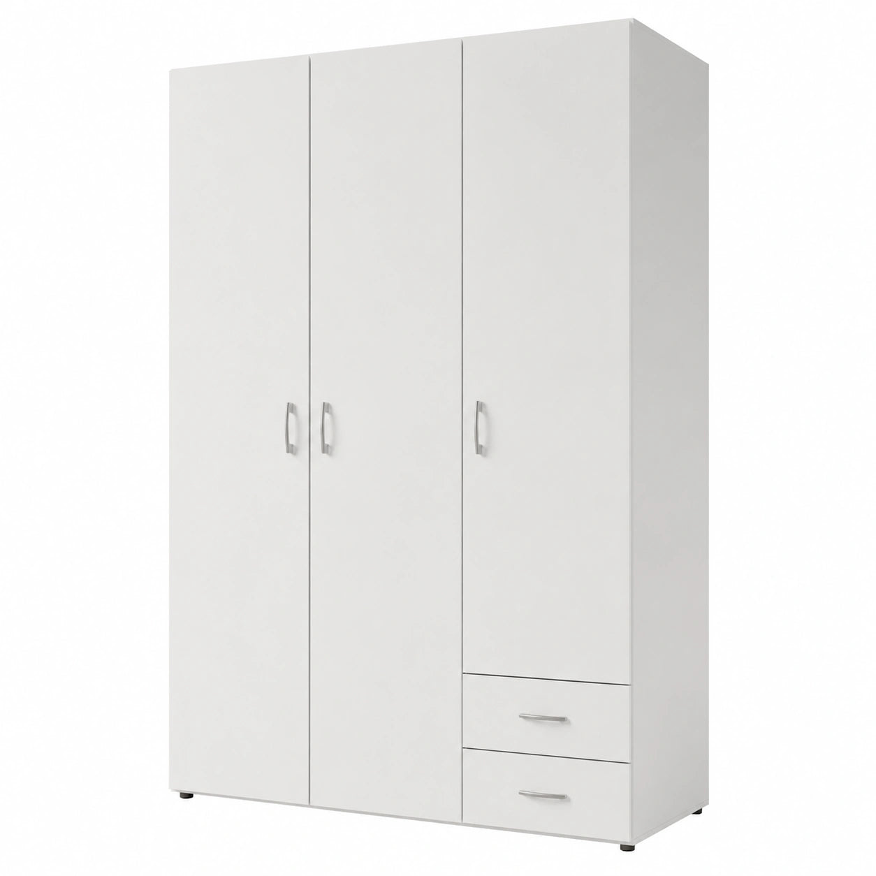 Stella Trading BASE Moderner Kleiderschrank, Drehtüren, Weiß, Verschiedene Größen