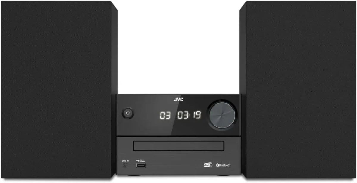 JVC Gerät UX-C25DAB, Bluetooth, Fernbedienung, Schwarz