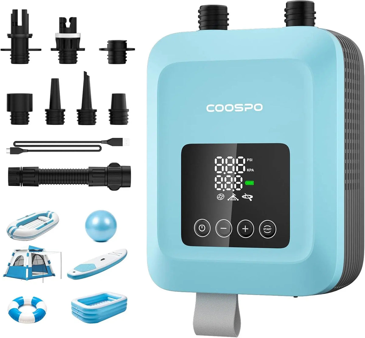 CooSpo Elektrische Pumpe, 44,4 Wh