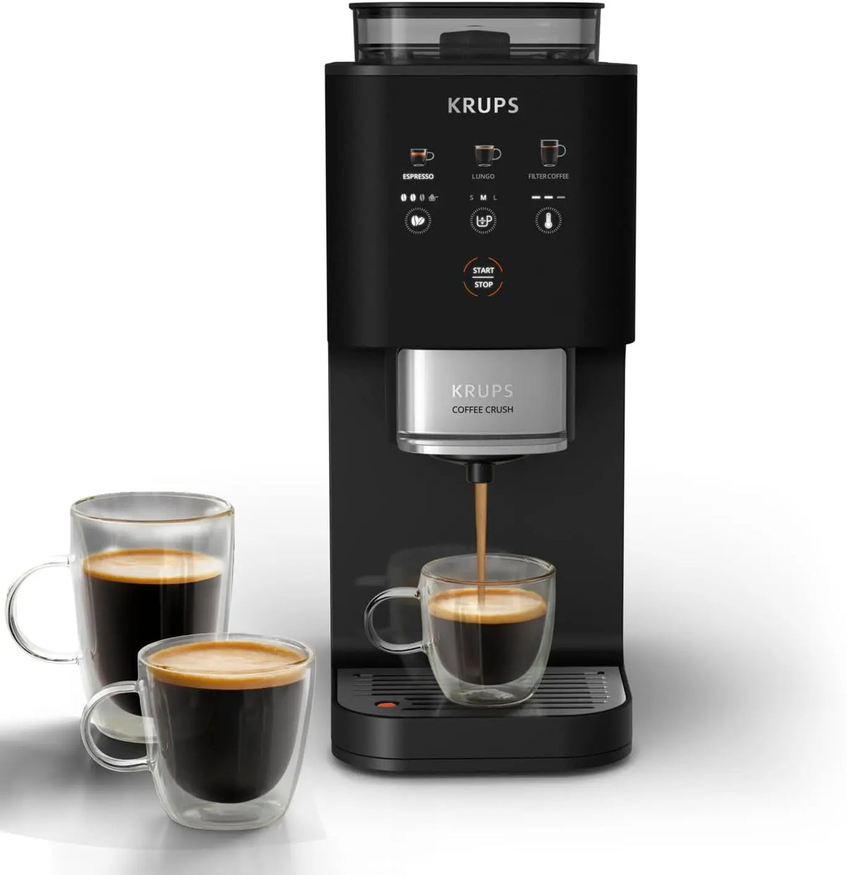 KRUPS Kaffeevollautomat, Schwarz