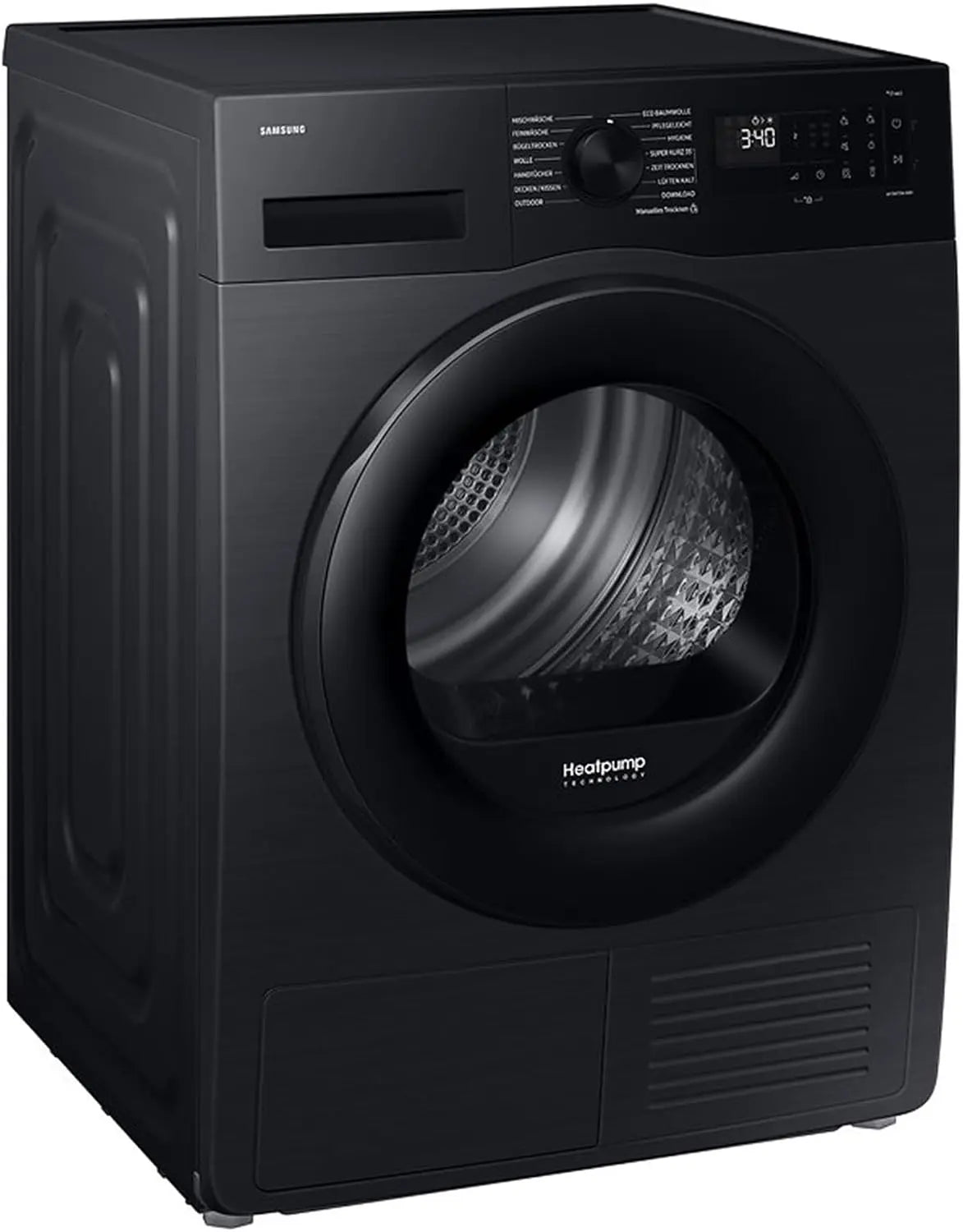 Samsung Wäschetrockner DV90DG52A0ABEG, Fassungsvermögen 9 kg, WLAN, Schwarz, Display