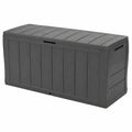 Keter Aufbewahrungsbox, Holzoptik, abschließbar, 117x45x57,5 cm, 270 L, Graphit