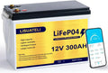 LISUATELI Akku LiFePO4, 3840 Wh, 300 Ah, 12 V, Bluetooth