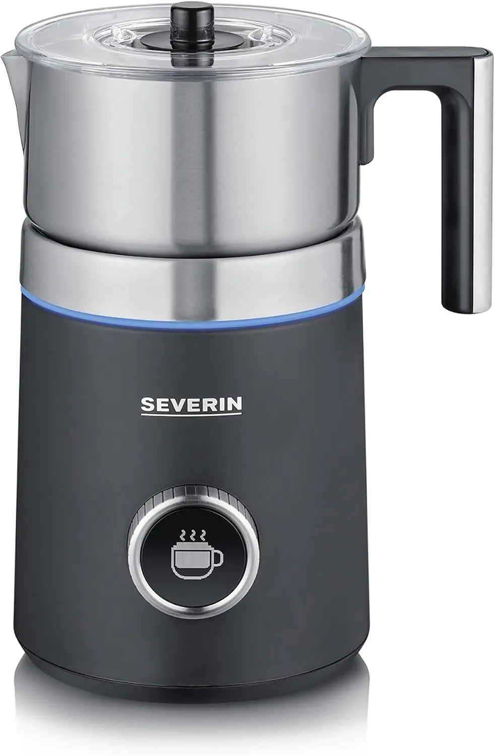 SEVERIN Milchaufschäumer SPUMA 700, Edelstahl, OLED, Schwarz, SM 3587