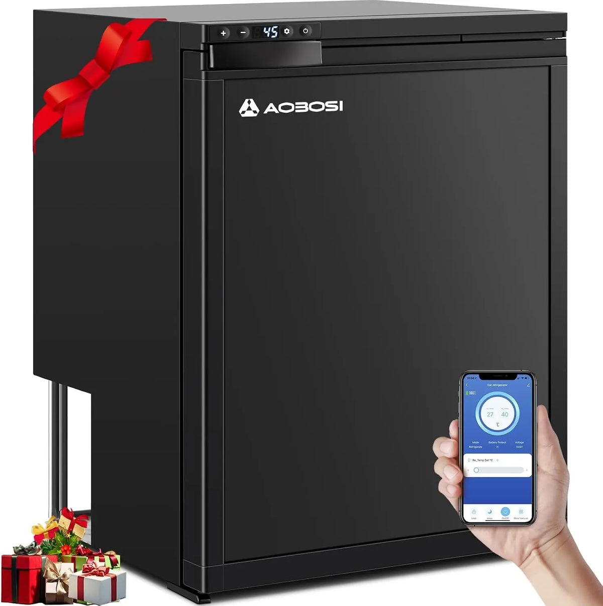 AAOBOSI Elektrische Kühlbox, 65 L, App-Steuerung