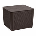 Allibert Gartentisch Luzon Plus mit Stauraum, wetterfestes Rattan-Design, abnehmbarer Deckel, graphit