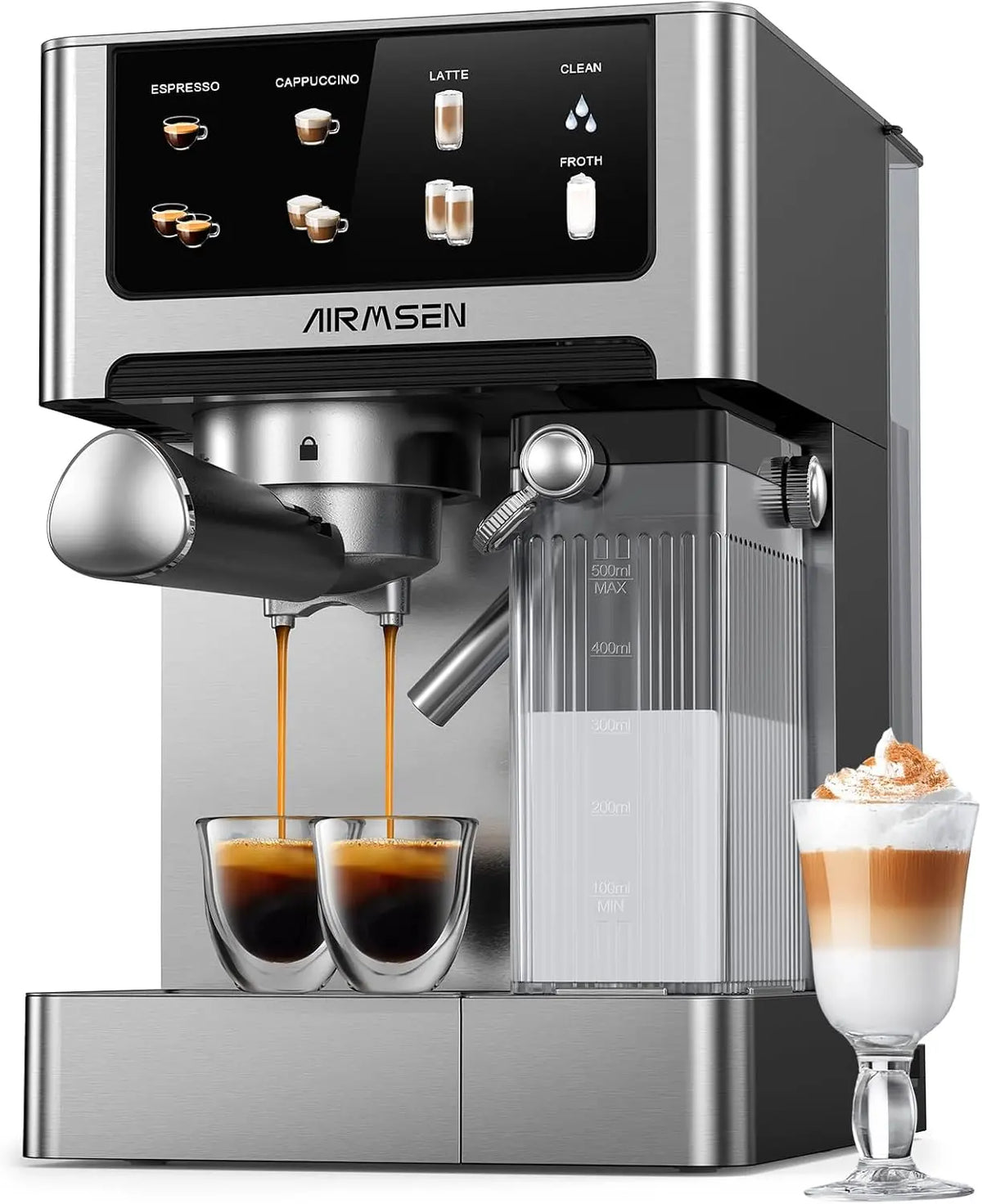 AIRMSEN Kaffeemaschine, 1350 W, 20 bar, 1,8 L