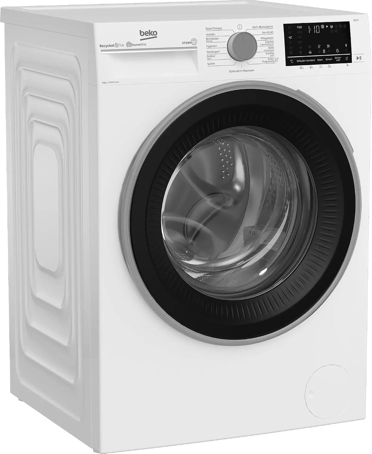 Beko Waschmaschine B3WFU59415W2, Fassungsvermögen 9 kg, Bluetooth, Weiß, 1400 U/min