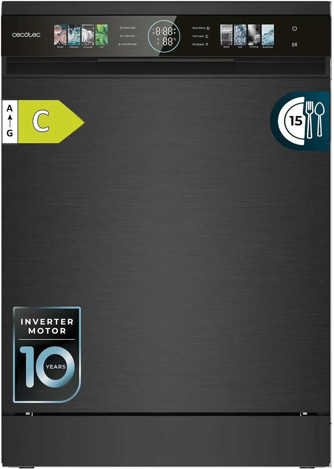 Cecotec Geschirrspüler Aguazero 6620, 1850 W, Display