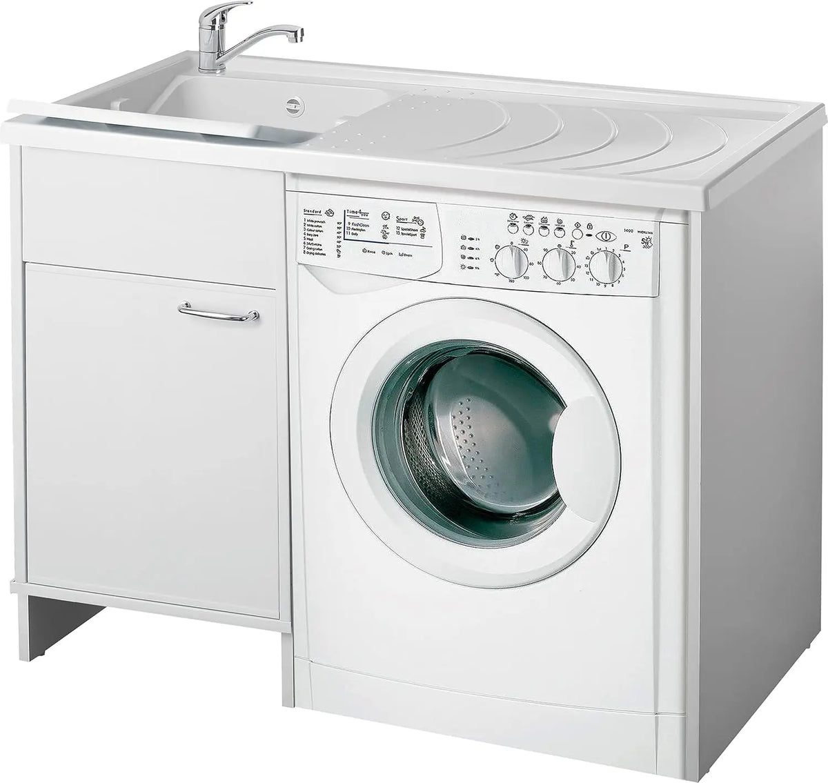 Negrari Handwaschbecken, Weiß, 9008KAM, 109 × 60 × 89 cm