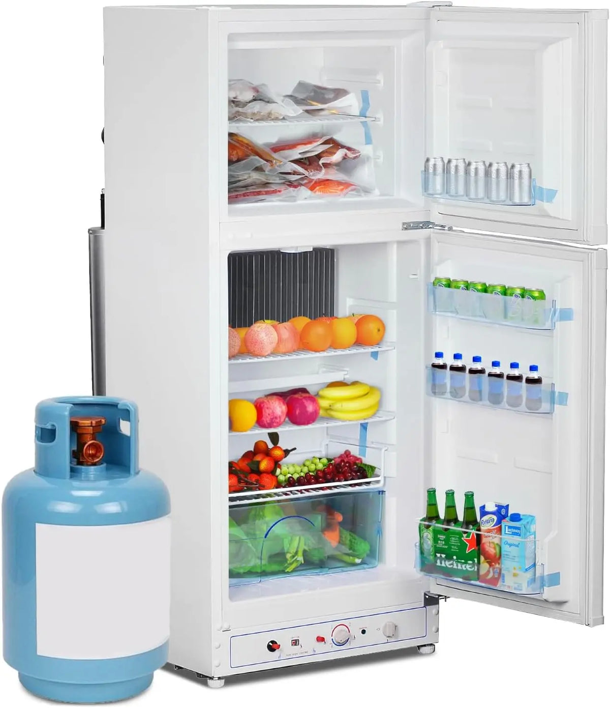 SMETA Kühl-Gefrierkombination, 175 L, Weiß, 230 V