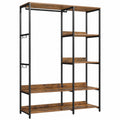 Vintage Offener Kleiderschrank mit Ablagen und Haken, 40 x 98 x 181 cm