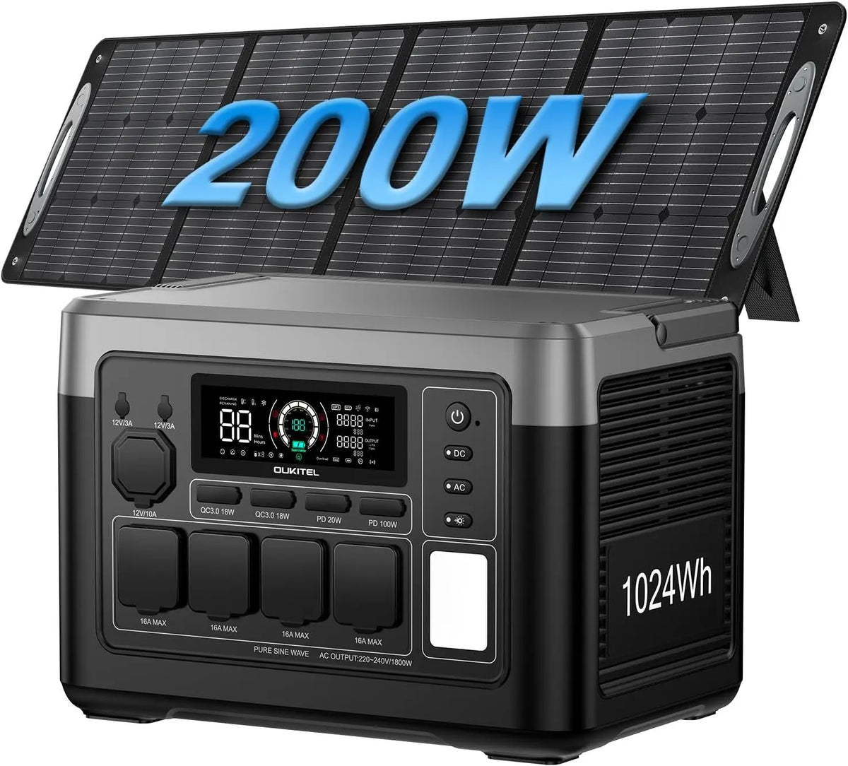 ROTKUSZ Tragbare Powerstation P1000E, 1024 Wh, 200 W
