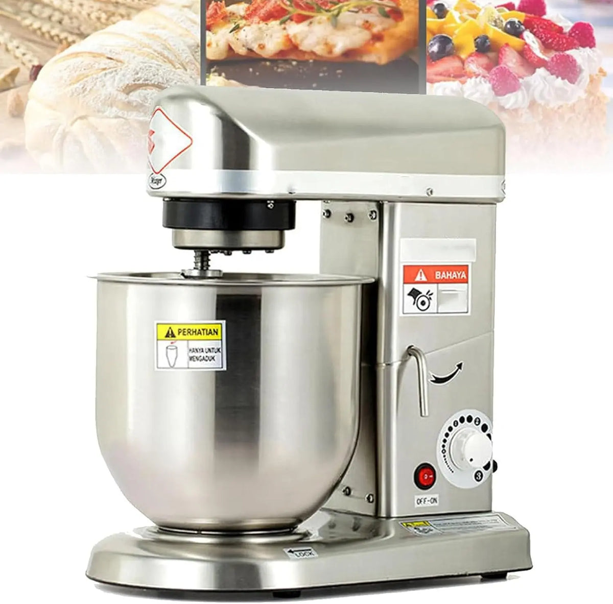 NzEupno Standmixer, Silber, 10 L