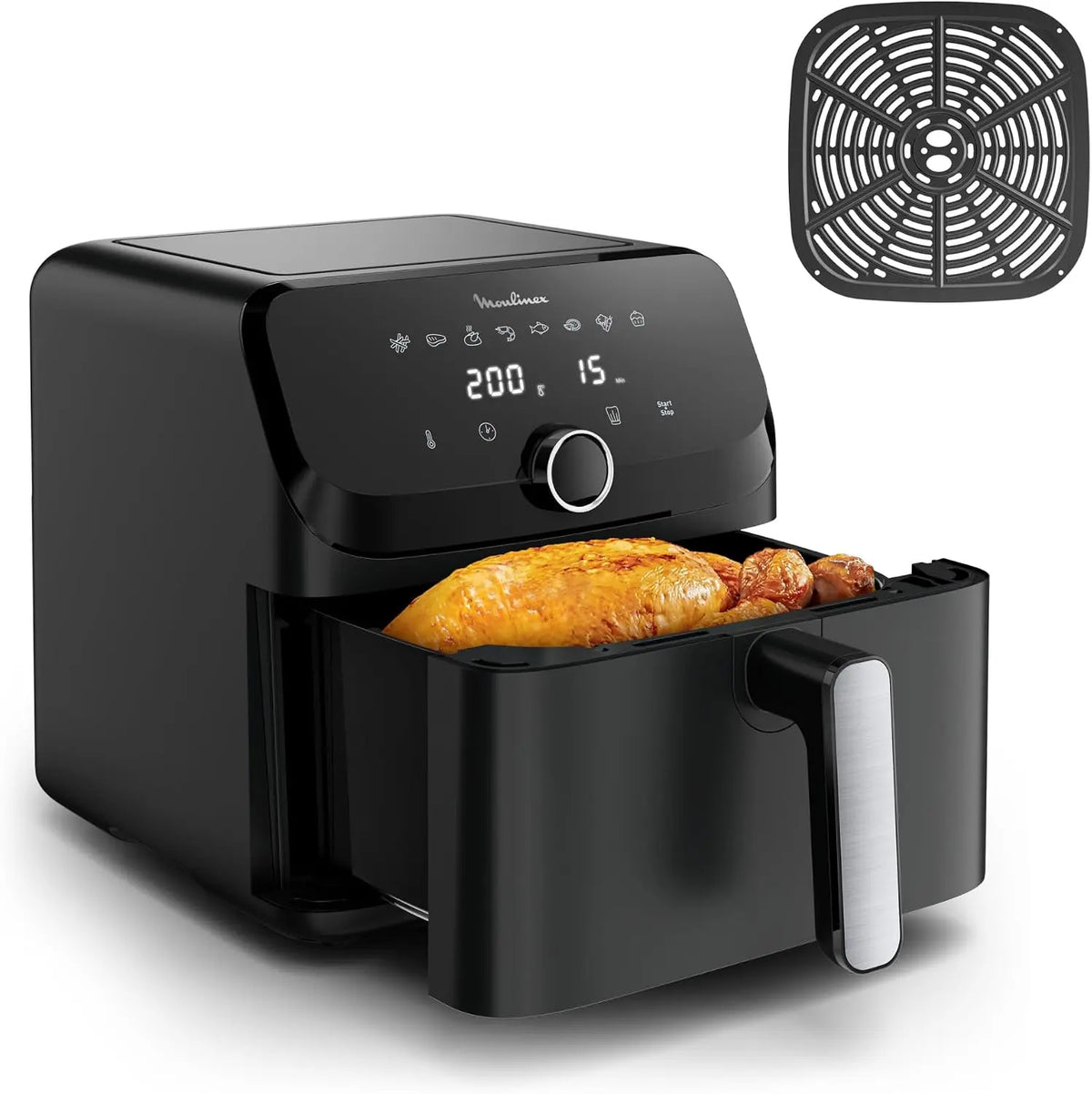 Moulinex Heißluftfritteuse, 7.5 L, Schwarz, EZ8558F0