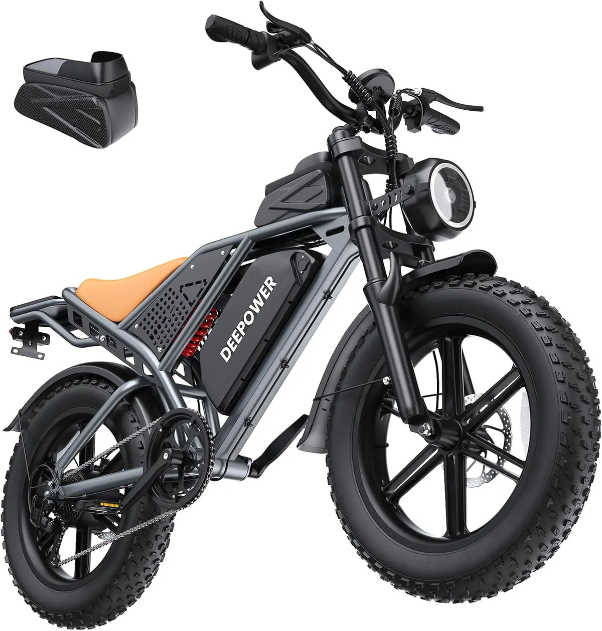 DEEPOWER E-Bike, 20 Zoll, Reichweite bis 250 km, 20 Ah, 48 V, V 20