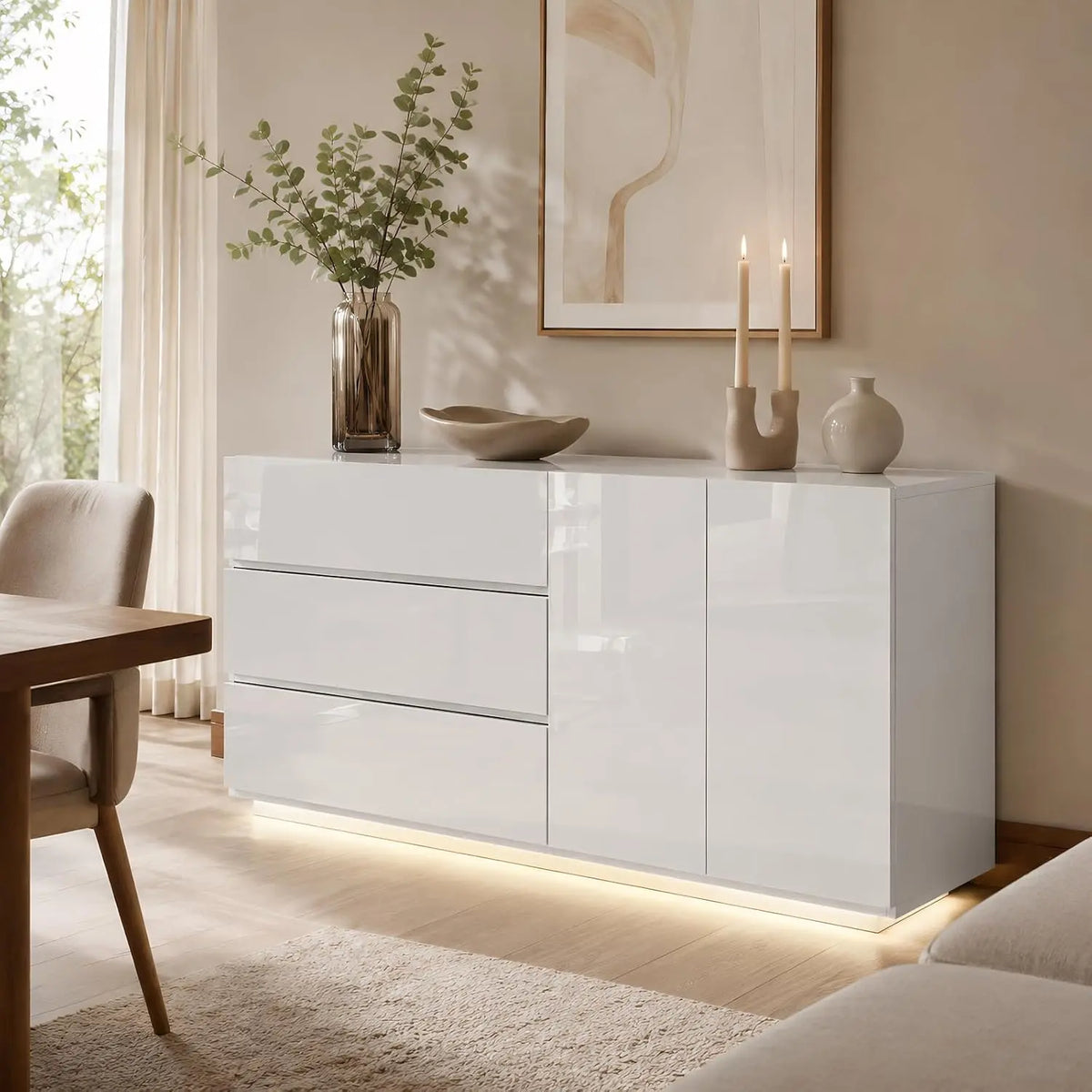 HFASD Schrank, Weiß, X 35 X, 160 × 35 × 76 cm