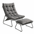 novaterra® Komfort-Loungesessel-Set für Außenbereich mit Fußhocker und Tisch