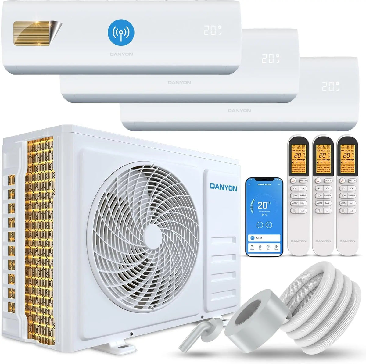 DANYON Klimaanlage, 27000 BTU, WLAN, Heizfunktion, 7,9 kW