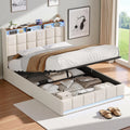 JYNVO Bett, Beige, 140 × 190 cm