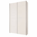 Moderner Schwebetürenschrank für Flur, 2 Türen, 120 cm breit, Holz, Weiß