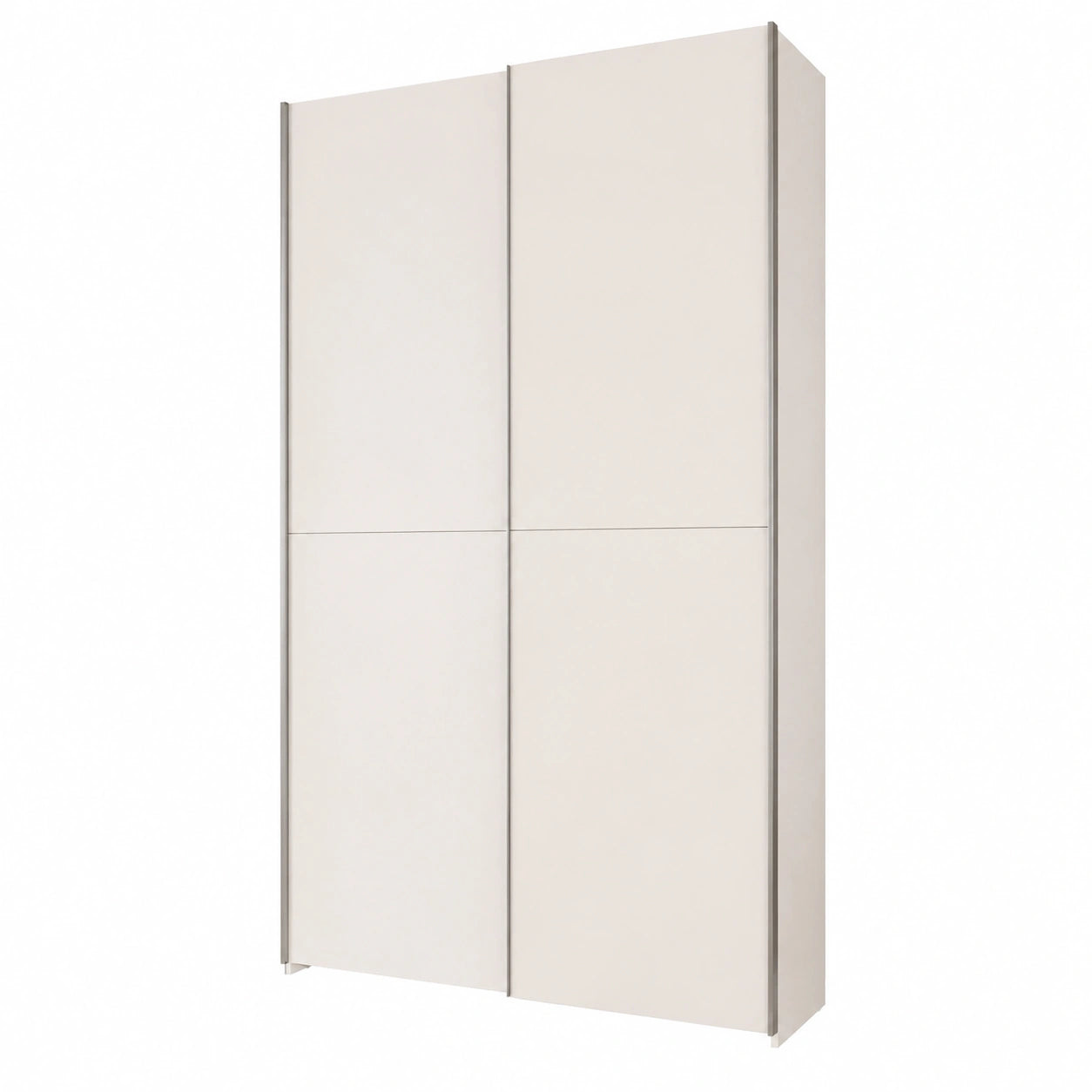 Moderner Schwebetürenschrank für Flur, 2 Türen, 120 cm breit, Holz, Weiß