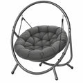 KESSER® Hängesessel mit Gestell bis 150kg, Indoor & Outdoor, inkl. Kissen und Seitentasche