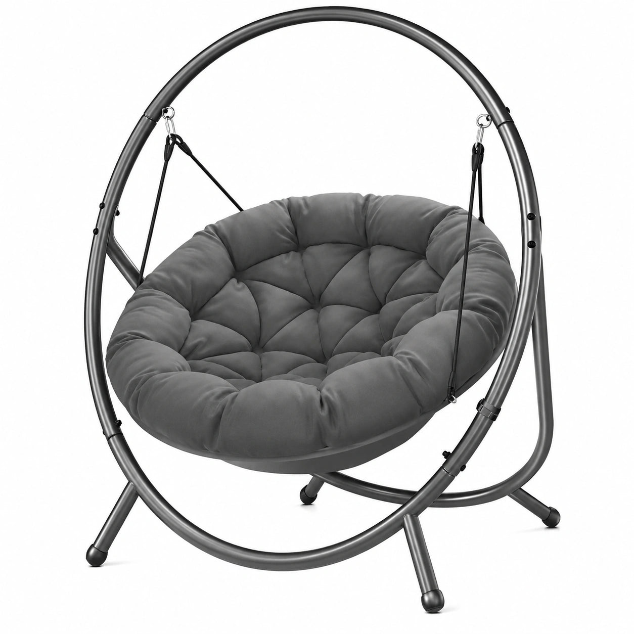 KESSER® Hängesessel mit Gestell bis 150kg, Indoor & Outdoor, inkl. Kissen und Seitentasche