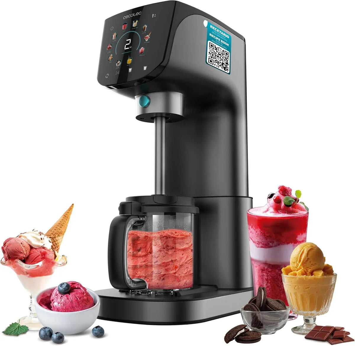 Cecotec Eismaschine Gelatec 2100, 2.1 L, 500 W