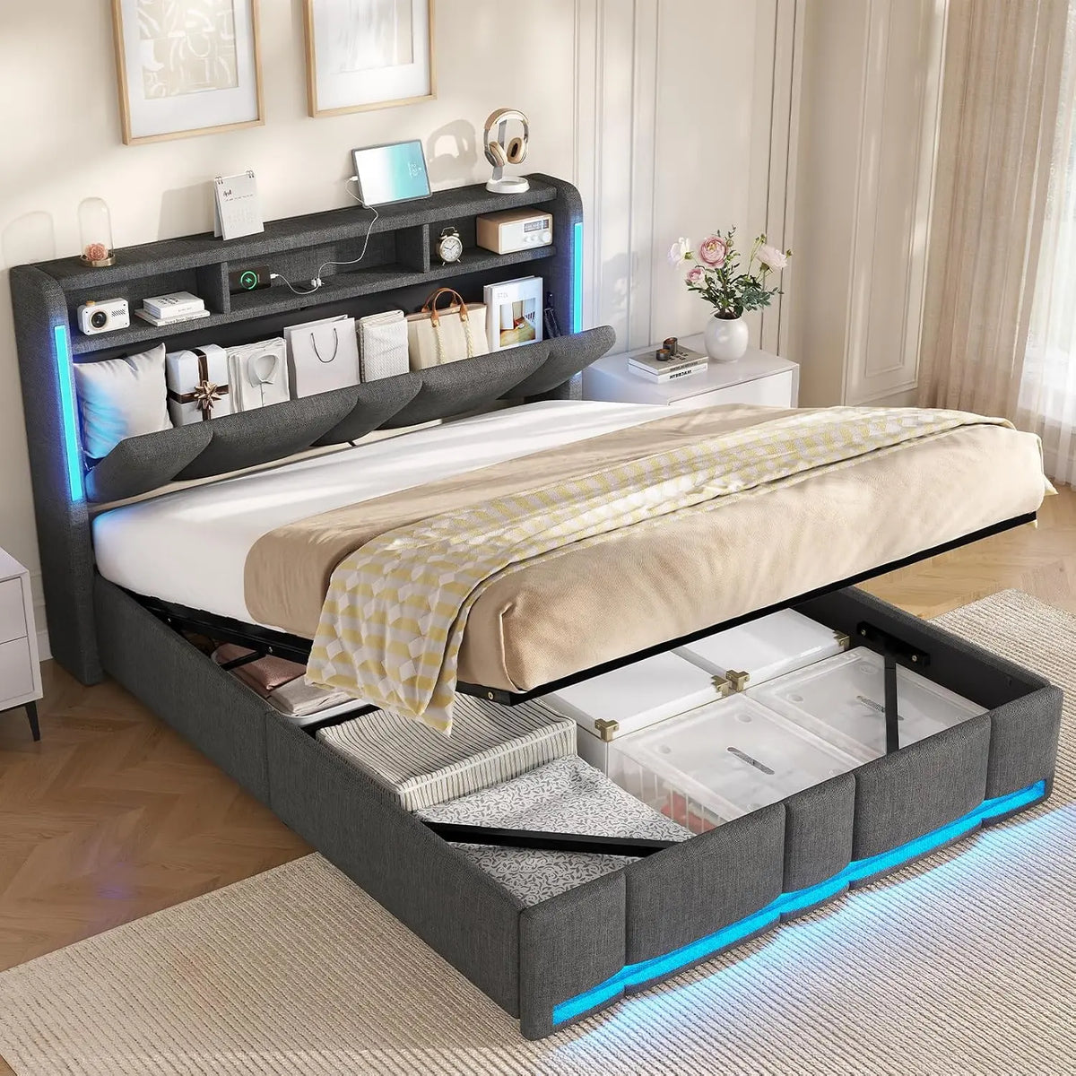 AOGLLATI Bett 140x200, 140 × 200 cm