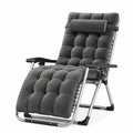 KESSER® Klappbare und Wetterfeste Sonnenliege, Ergonomisch mit Verstellbarer Lehne, Belastbar bis 200kg, Inklusive Nackenkissen und Getränkehalter, Anthrazit